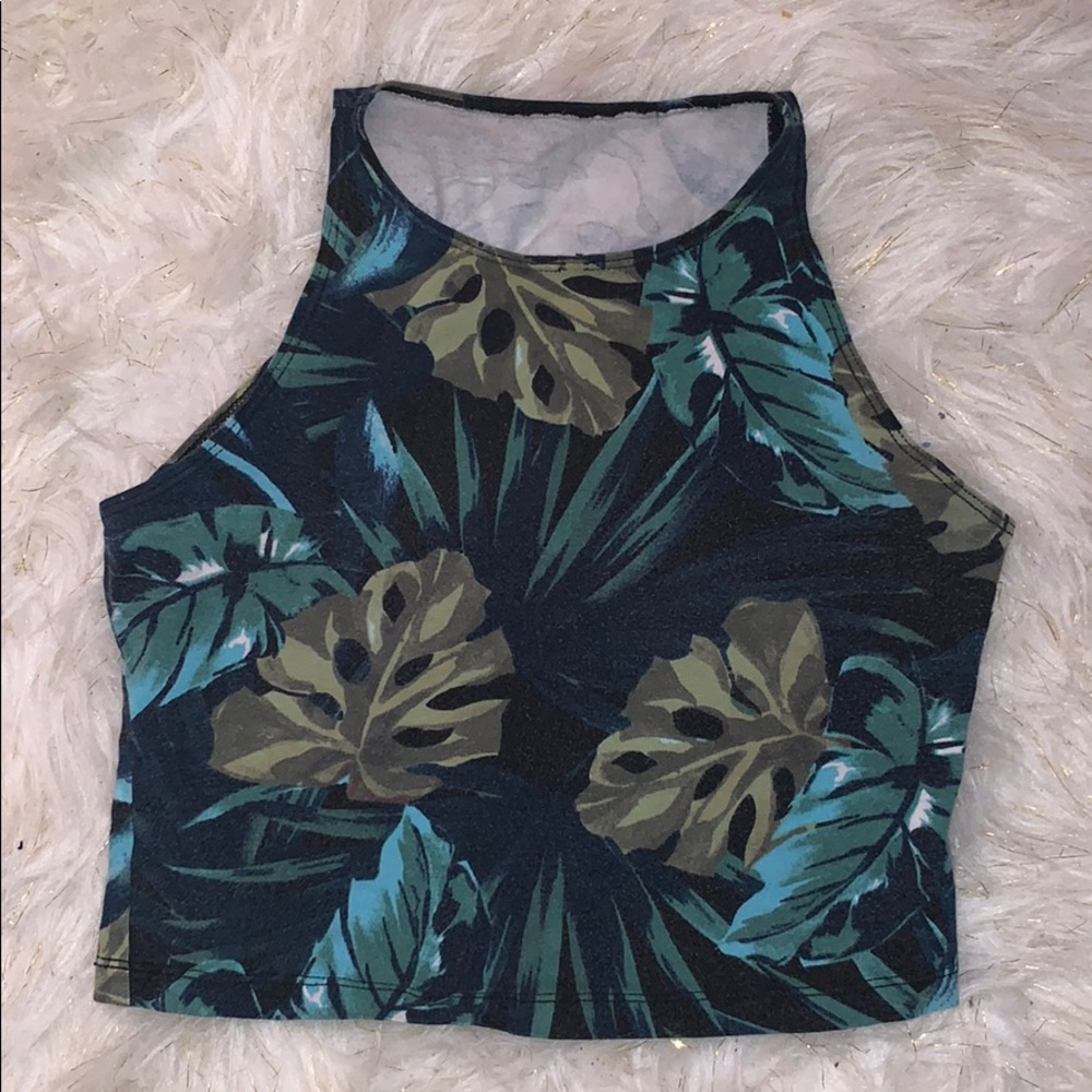 American Apparel Jungle Print Crop Top